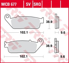 Set placute frana TRW MCB677SV - Honda CBR 250-300-650 - CB-CBF 500 - VL 600 Transalp - NC 750 Integra - VT 750 Shadow