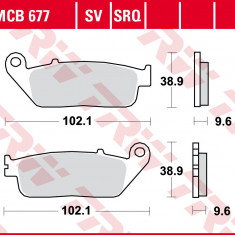 Set placute frana TRW MCB677SV - Honda CBR 250-300-650 - CB-CBF 500 - VL 600 Transalp - NC 750 Integra - VT 750 Shadow