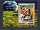 Ajman 1970 - Apollo 13, re&icirc;ntoarcerea pe Păm&acirc;nt, colita nedantelata neuzata