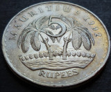 Cumpara ieftin Moneda exotica 5 RUPII / Rupees - MAURITIUS, anul 1992 *cod 4928, Africa