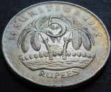 Cumpara ieftin Moneda exotica 5 RUPII / Rupees - MAURITIUS, anul 1992 *cod 4928, Africa