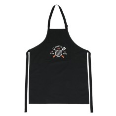 Sort bucatarie Barbecue, bumbac + poliester, negru, 65 x 82 cm