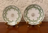 2 FARFURII VECHI, DIN PORTELAN FRANTUZESC D17CM