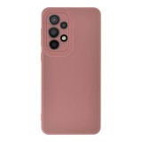 Husa silicon samsung galaxy a53, soft matt, protectie camera foto, roz pal