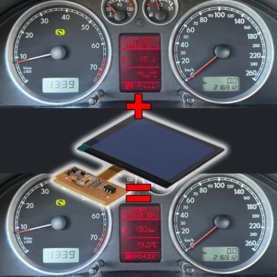 Folie reparatoare afisaj/Pixel Display FIS/MFA pentru Audi A3, S3 8L, A4 B5, A6 C5, TT 8N foto