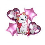 Cumpara ieftin Buchet 5 baloane folie pisica Marie KidMania&reg;, 60x45 cm