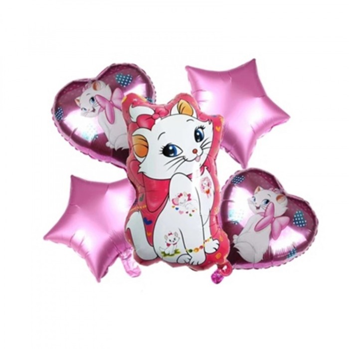 Buchet 5 baloane folie pisica Marie KidMania&reg;, 60x45 cm