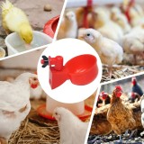 Set 5 dozatoare adapatoare de apa pentru pasari mai mari, Plastic, Automat, Rosu