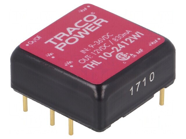 Convertor DC/DC 10W 9-36V la 12VDC 830mA