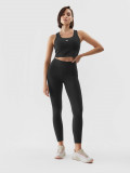 Crop top 2&icirc;n1 de antrenament cu uscare rapidă pentru femei - negru, 4F Sportswear