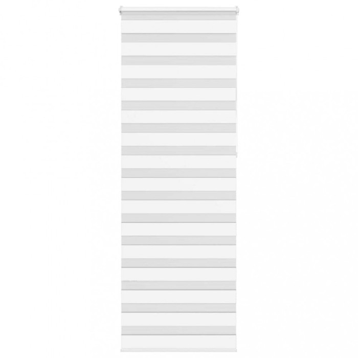 Jaluzea tip zebra alb lățime țesătură 65,9 cm poliester