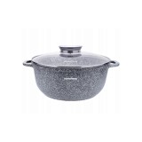 Cratita din aluminiu turnat cu strat de ceramica, marmorat, 6.8L, 28cm, Klausberg