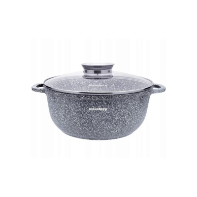 Cratita din aluminiu turnat cu strat de ceramica, marmorat, 6.8L, 28cm, Klausberg foto