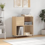 vidaXL Dulap pentru discuri stejar sonoma 84,5x38x89 cm lemn compozit