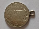 Moneda MEDALION ARGINT, 50 CENTI 1880 , ALFONSO REGELE SPANIEI, Europa