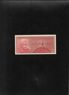 Indonezia 2.5 2 1/2 rupii rupiah 1956 seria011679 unc foto