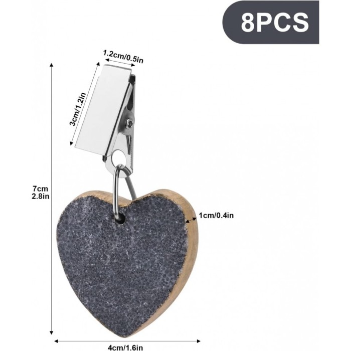 Set 8 greutati pentru fata de masa, 7 x 4 cm, marmura, gri
