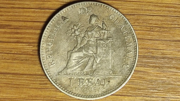 Guatemala - moneda de colectie rara - 1 real 1901 - Liberdad - senzationala !