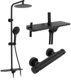 Set de dus cu termostat Rea MIKE Black
