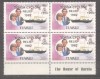 Tuvalu 1982 Diana &amp; Charles, Royal Wedding 1981 x 4, block, overprint, MNH S.149, Nestampilat