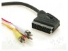 Cablu RCA x3 la SCART 2m, Goobay