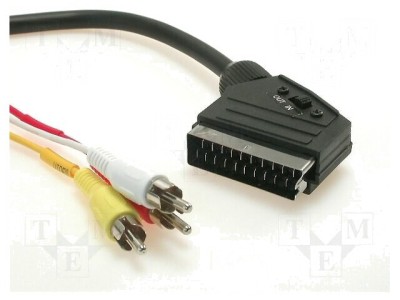 Cablu RCA x3 la SCART 2m foto
