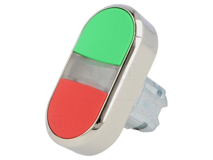 Comutator dublu 22mm IP67 roșu/verde