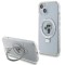 Husa pentru iPhone 15 / iPhone 14 / iPhone 13 - Karl Lagerfeld Hardcase Ring Stand MagSafe (KLHMP14SHMRSKCH) - White Karl&amp;Choupette