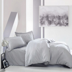 Lenjerie de pat pentru o persoana Single XL (DE), Elegant - Grey, Cotton Box, Bumbac Satinat