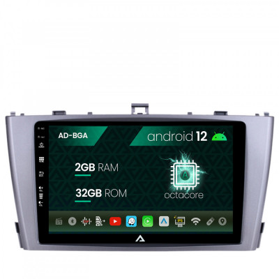 Navigatie Toyota Avensis (2008-2015), Android 12, A-Octacore 2GB RAM + 32GB ROM, 9 Inch - AD-BGA9002+AD-BGRKIT093 foto