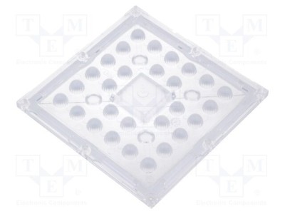 Lentilă LED pătrată transparentă PMMA H: 9,5mm - LEDIL foto
