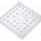 Lentilă LED pătrată transparentă PMMA H: 9,5mm - LEDIL