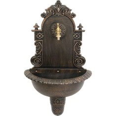 Chiuveta de gradina 44x21x75 cm, aluminiu, efect cupru, Strend Pro