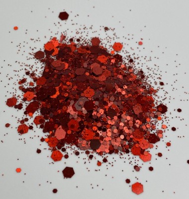 Chunky Glitter Light Red foto