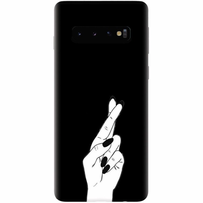 Husa silicon pentru Samsung Galaxy S10, Finger Cross Husa silicon pentru Samsung Galaxy S10, Finger Cross