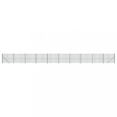 Gard plasa de sarma cu bordura, verde, 2,2x25 m
