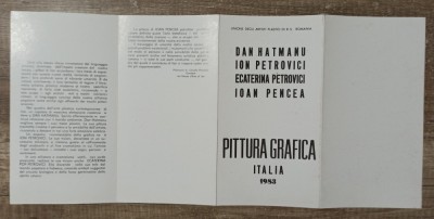 Brosura pictura Dan Hatmanu, Ion si Ecaterina Petrovici, Ioan Pencea 1983 foto