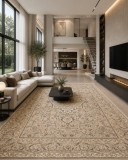 Covor Lotos 15090-110, Marime 200 x 300 cm, Crem, Bej, Inaltime Fir 8 mm, Antialergic, Polipropilena, Living, Dormitor, Sufragerie, Birou