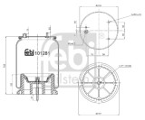 FEBI BILSTEIN 101281 Burduf, suspensie pneumatica