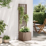 vidaXL Ghiveci de grădină cu trellis Maro 36 x 36 x 140 cm PP 42036842