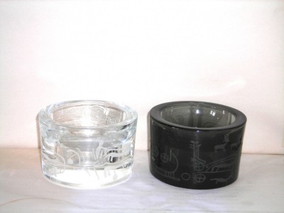 Suporturi cristal lumanare, pastile - OPTIKA - design Margareta Hennix, Reijmyre foto