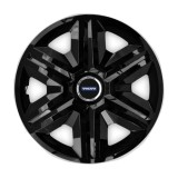 Set 4 capace roti hubcaps fast black R15 Compatibil Cu Volvo