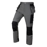 Pantaloni de lucru Mix&amp;Match, elastici, intariri genunchi, gri, marimea XL/54, NEO
