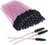 Sel 100 PCS Perii de mascara de unică folosință Perii de cristal pentru gene Mas