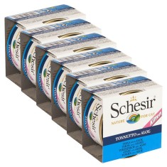Schesir kitten ton ?i aloe vera in gelatina 6 x 85 g foto