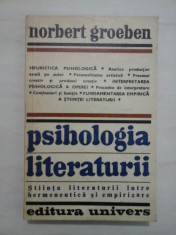 PSIHOLOGIA LITERATURII - NORBERT GROEBEN foto