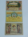 seria completă de bancnote Notgeld emise la data de 25 mai 1921 de orașul Lemgo, Germania