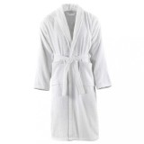 Cumpara ieftin Halat de baie unisex Terry, alb, bumbac 100%, mărime XL