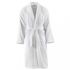 Halat de baie unisex Terry, alb, bumbac 100%, mărime XL foto
