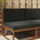 vidaXL Perna pentru canapea de exterior 2 pcs Negru Poliester 900836